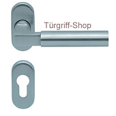 1016 (Bauhaus) FS-Rosettengarnitur oval PullBloc Edelstahl matt