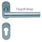 1106 (Thema) FS-Rosettengarnitur oval PullBloc Edelstahl Scoop