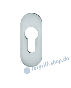 17-1729 Kleberosette oval mit PZ-Lochung | 28x70 Stärke 3 mm | Edelstahl matt von FSB