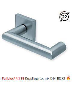 2009 quadratische Feuerschutzgarnitur Pullbloc® 4.1 FS Kugellager Edelstahl matt von Scoop 