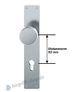 19-1970 Knopfschild lang eckig PZ 92 mm, sichtbare Befestigung Edelstahl matt von FSB 