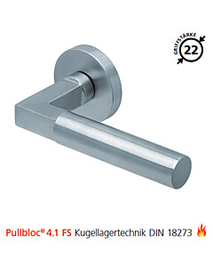 2016 Feuerschutzgarnitur Pullbloc® 4.1 FS Kugellager Edelstahl matt von Scoop - ohne Schlüsselrosette