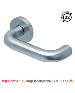 2104 Feuerschutzgarnitur Pullbloc® 4.1 FS Kugellager Edelstahl matt von Scoop - ohne Schlüsselrosette