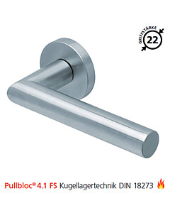 2106 Feuerschutzgarnitur Pullbloc® 4.1 FS Kugellager Edelstahl matt von Scoop - ohne Schlüsselrosette