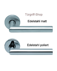 1106 (Thema) Rosettengarnitur PullBloc Edelstahl matt o. poliert Scoop