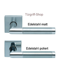 1174 (Chiara) Quadrat-Rosettengarnitur PullBloc Edelstahl matt o. poliert Scoop