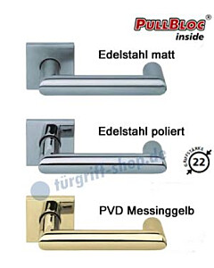 2009 Quadrat-Rosettengarnitur PullBloc in 2 Farben von Scoop