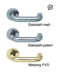 2104 Rosettengarnitur PullBloc Edelstahl o. Messing von Scoop 