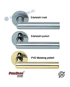 2106 Rosettengarnitur PullBloc Edelstahl o. Messing von Scoop