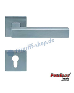 1002 (Quadra II) Halbgarnitur Quadratrosette PZ PullBloc Edelstahl matt von Scoop