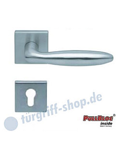 1083 (Sara) Halbgarnitur Quadratrosette PZ PullBloc Edelstahl matt oder poliert Scoop