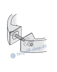 Befestigungs-Set für FSB-S-Flat Stossgriffe paarweise durchgehend Glastür