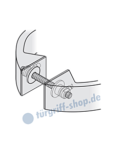 Befest.-Set FSB Stossgriff oval | paarweise durchgeh. MHK-Tür
