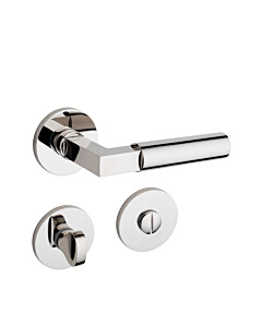 Bauhaus Türbeschlag  GRO 20-07ZAMAK MPN PVD Nickel poliert – WC-Bad