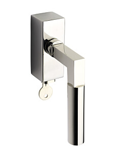 Bauhaus abschließbarer Fenstergriff GRO DK 20-44 ZAMAK ABS MPN/VAP Nickel/Edelstahl poliert