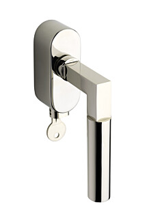 Bauhaus abschließbarer Fenstergriff GRO DK 20-07 ZAMAK ABS MPN/VAP Nickel/Edelstahl poliert