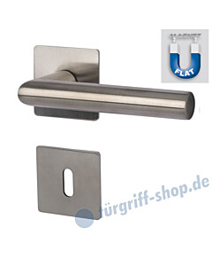 Mainz - R Square Quadrat-Rosettengarnitur MAGNET FLAT GK3 Edelstahl matt von Südmetall